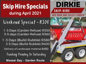April Skip Hire Special in Mossel Bay