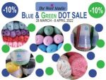 The Wool Studio Blue and Green Dot Sale
