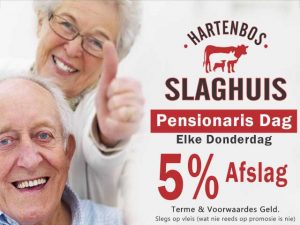 5% Afslag vir Pensionarisse by Hartenbos Slaghuis