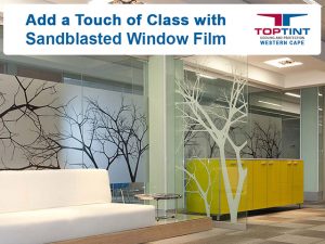 Sandblasted Window Film by TopTint in George