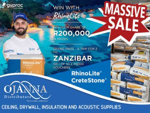 Win and Save with RhinoLite Cretestone and OJANNA in George