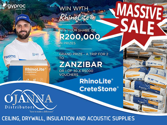 Win and Save with RhinoLite Cretestone and OJANNA in George