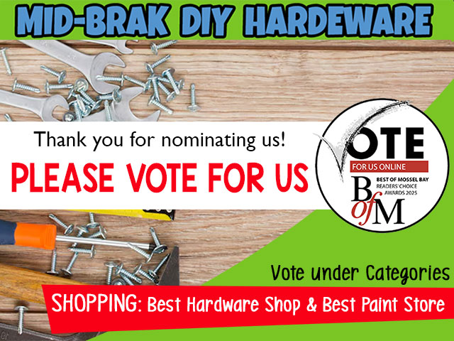Vote for Midbrak Hardeware Best of Mossel Bay 2025 