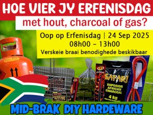 Erfenisdag Braai Benodighede Reebok