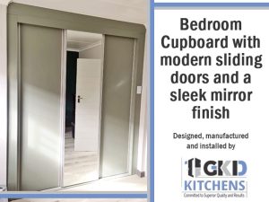 Cupboard with Sleek Mirror Finish Sliding Doors in George