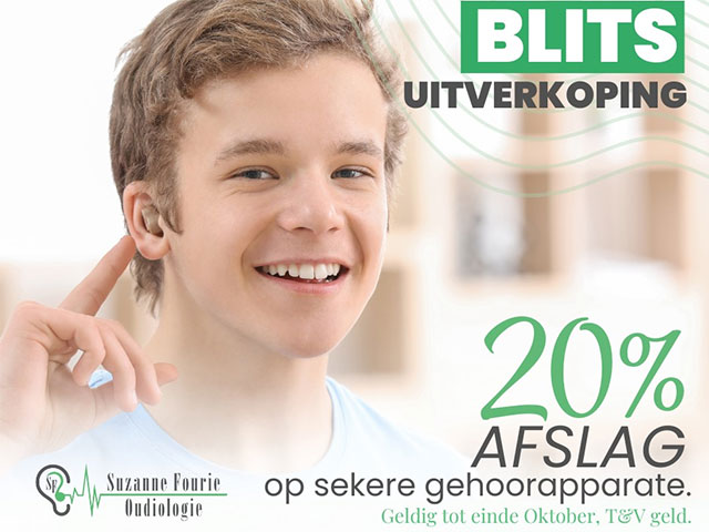 20% Afslag op Sekere Gehoorapparate Groot Brakrivier